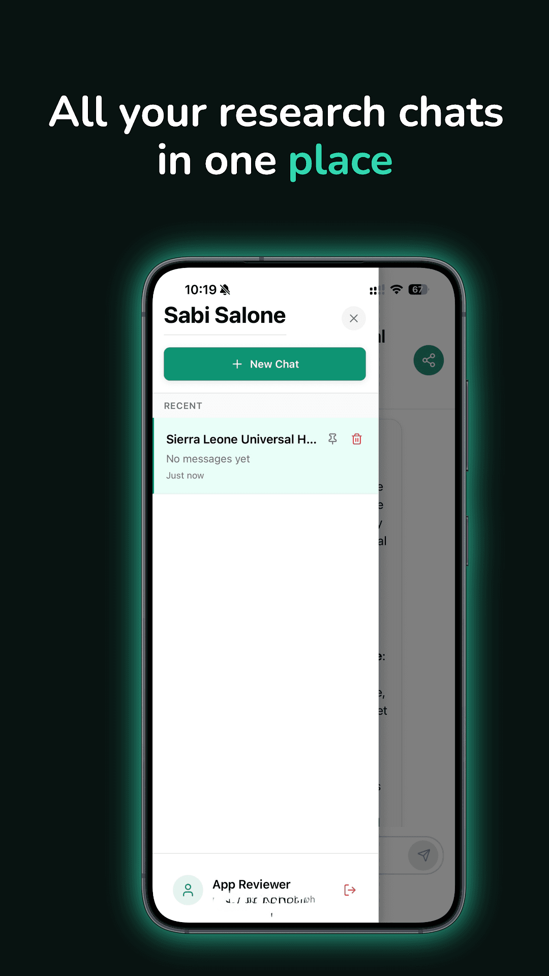 Sabi Salone app screen