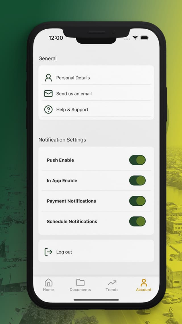 Smart City Services app screen
